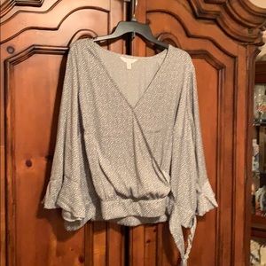 Side Knot Crop w/Flare. Beautiful for the holidays